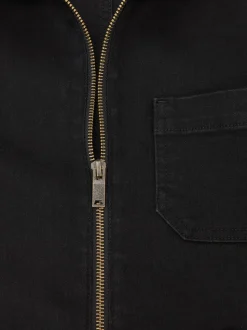 Reiss Danie Wide-Leg Zip-Through Denim Jumpsuit