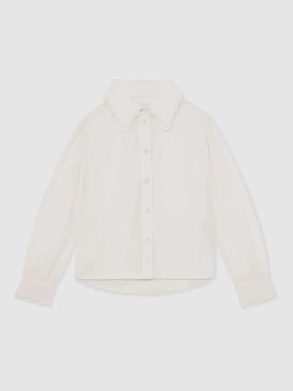 Reiss Elia Scallop-Edge Button-Through Shirt