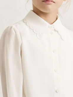 Reiss Elia Scallop-Edge Button-Through Shirt