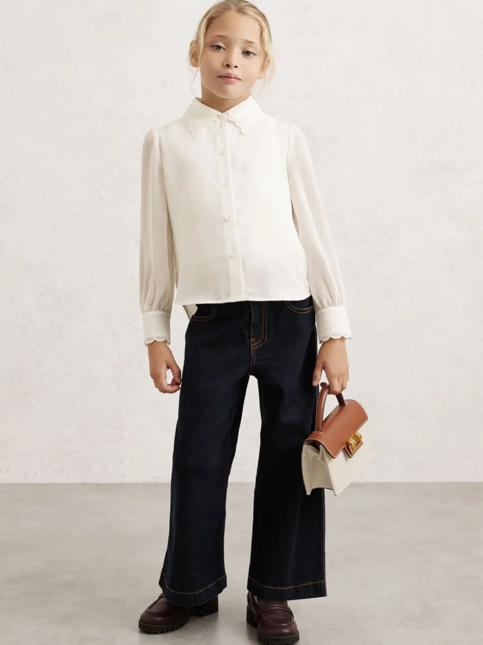 Reiss Elia Scallop-Edge Button-Through Shirt