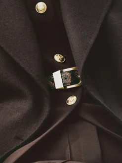 Reiss Hazel Leren Riem met Gebogen Gesp