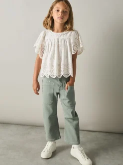 Reiss Laverne Cotton Broderie Blouse