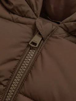 Reiss Lumi korte gewatteerde pufferjas met capuchon
