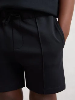 Reiss Peter Premium Interlock Drawstring Pintuck Shorts