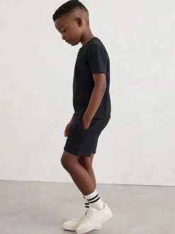 Reiss Peter Premium Interlock Drawstring Pintuck Shorts