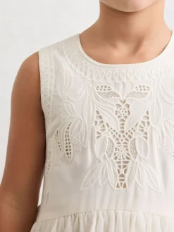 Reiss Phoebe Lace-Detail Tulle-Skirt Dress