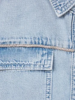 Reiss Sandie crop top van denim