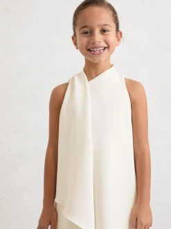 Reiss Zoe Draped Sleeveless Shift Dress