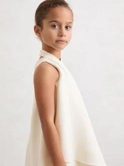 Reiss Zoe Draped Sleeveless Shift Dress