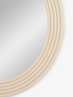 Resin Ribbed Round Wall Mirror