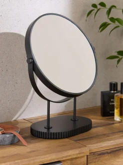 Resin Ribbed 5x Magnification Dressing Table Mirror