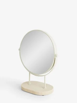 Resin Ribbed 5x Magnification Dressing Table Mirror