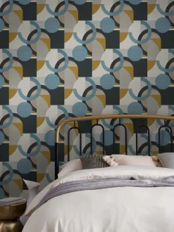 Retro Geometric Shapes 10M Wallpaper