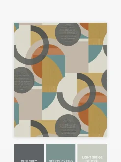 Retro Geometric Shapes 10M Wallpaper
