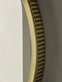 Rib Round Bathroom Wall Mirror