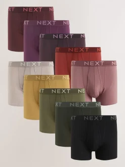 Rich Blue/ Red - Verpakking van 10 - Boxershorts met A-voorkant