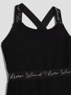 River Island Elastic Textured Swimsuit