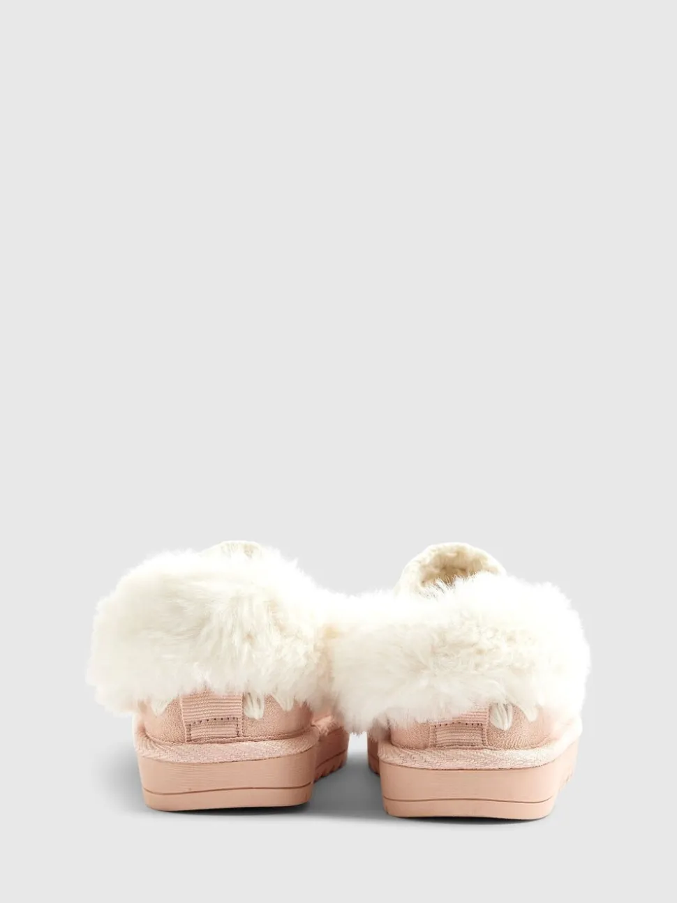 River Island Fur Strap Whipstch Slippers