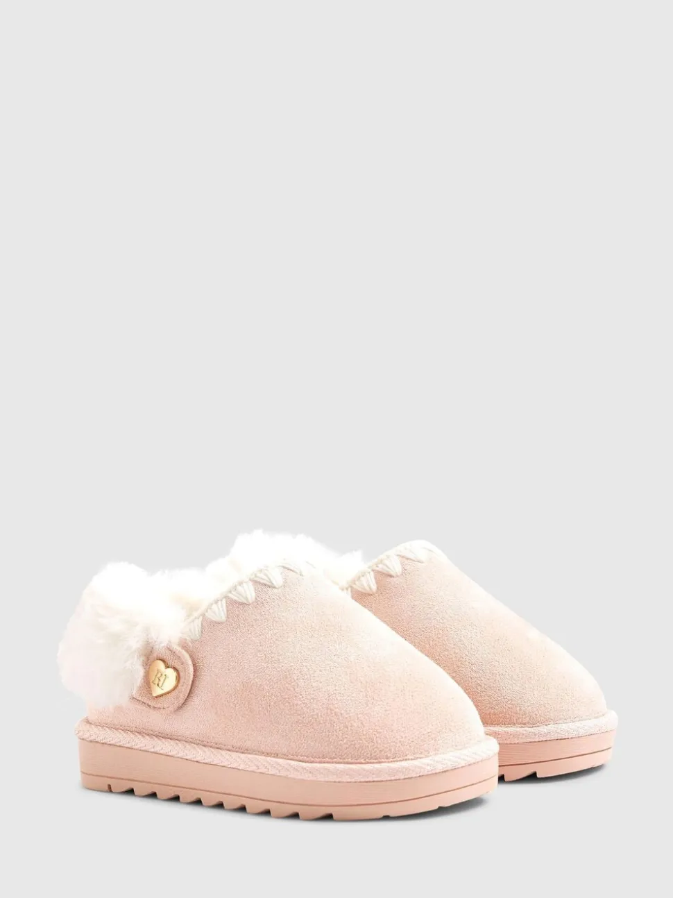 River Island Fur Strap Whipstch Slippers