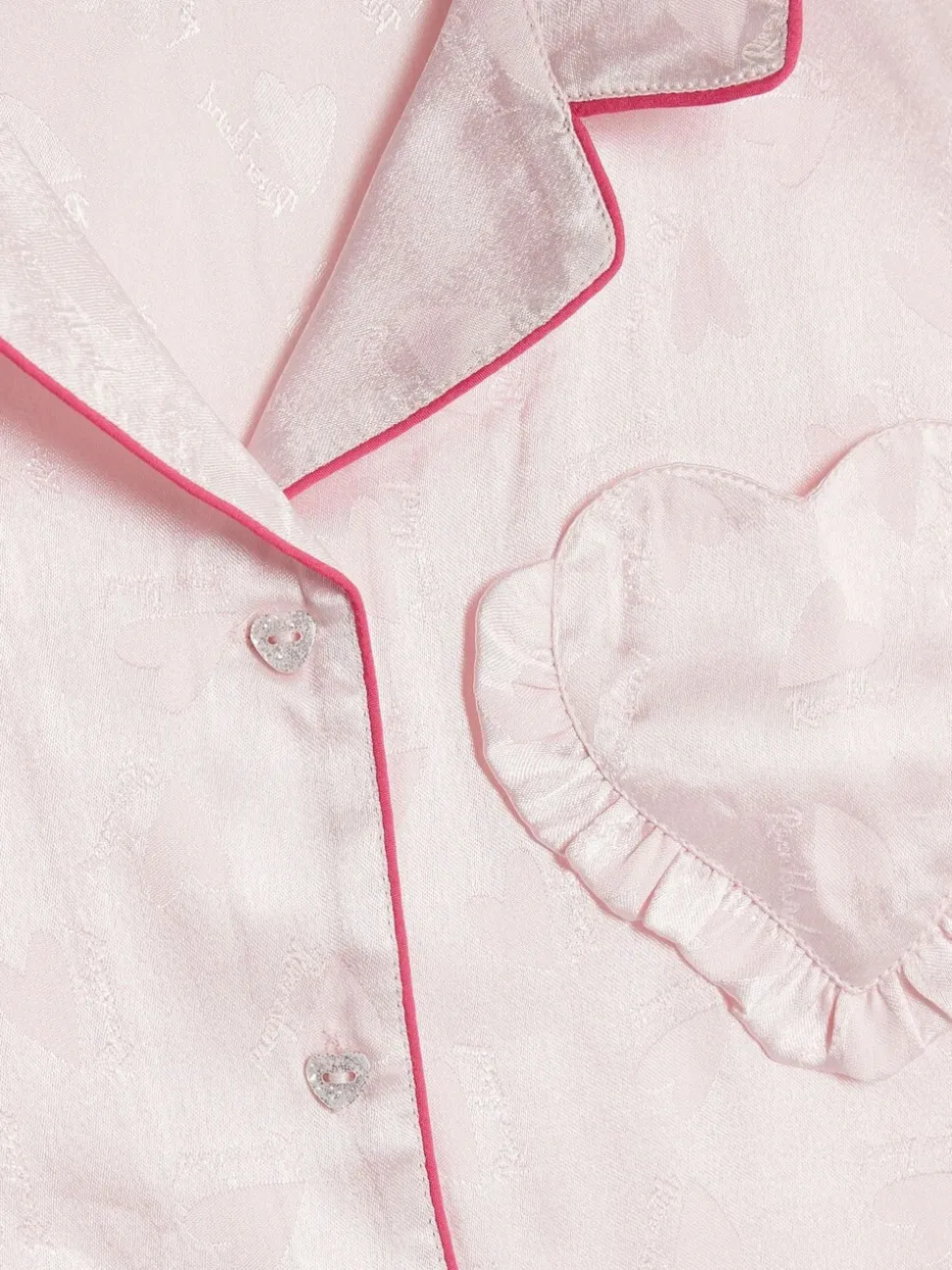 River Island Girls Satin Shirt & Short Pyjamas Set