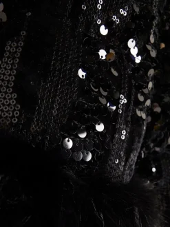 River Island Girls Sequin Puffer Coat