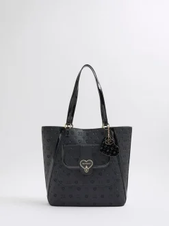 River Island Heart Lock Pocket Shopper Bag