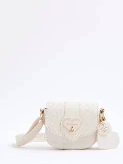 River Island Heartlock tas met monogram voor meisjes