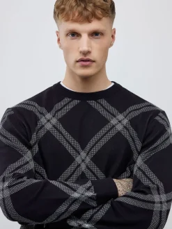 River Island Knitted Check Print Jumper