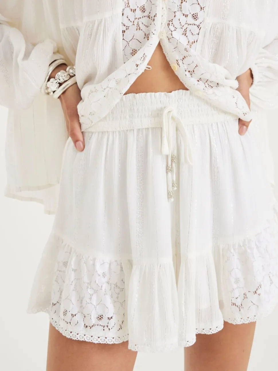 River Island Lace Embroidered Shorts