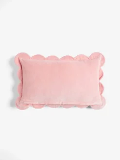Rockett St George Ooh La La Scalloped Velvet Slogan Cushion