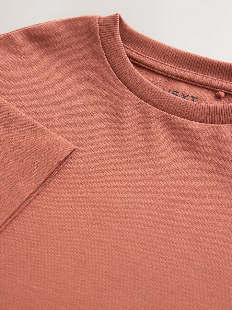 Roestbruin - Oversized zwaargewicht 100% katoenen T-shirt (3-16jaar)