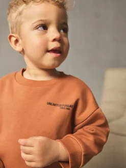 Roestbruin - Set met utility-sweatshirt en super skinny joggingbroek (3mnd-7jr)