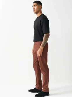 Roestbruin - Slim Fit - Stretchy chino