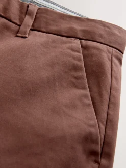 Roestbruin - Slim Fit - Stretchy chino