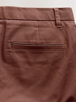 Roestbruin - Slim Fit - Stretchy chino
