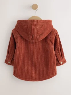 Roestrood - Set van 2 Pieces van corduroy overshirt en T-shirt Met capuchon (3mnd -7jr)