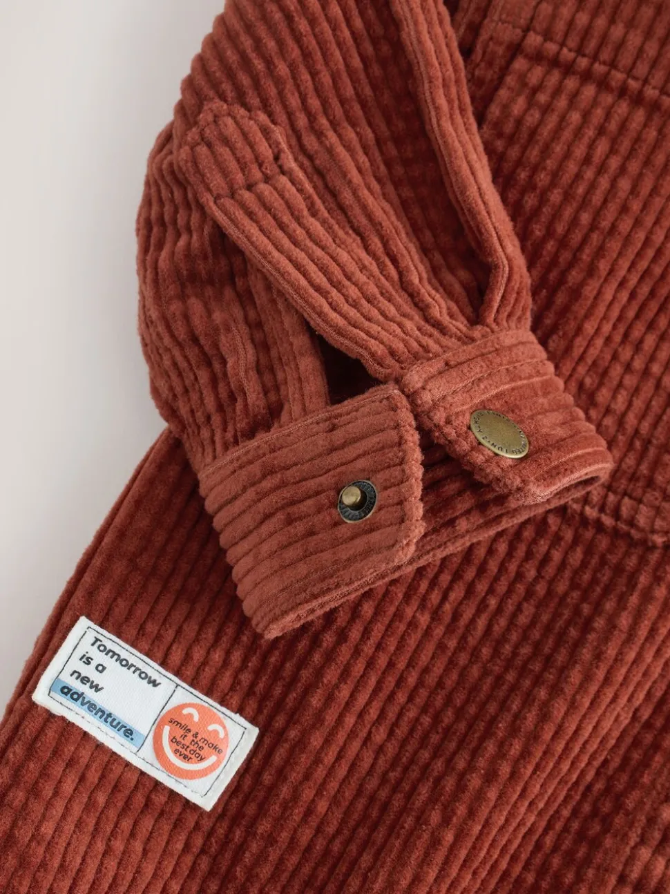 Roestrood - Set van 2 Pieces van corduroy overshirt en T-shirt Met capuchon (3mnd -7jr)