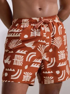 Roestrood - Zwemshort met print