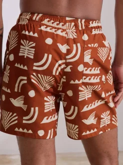 Roestrood - Zwemshort met print