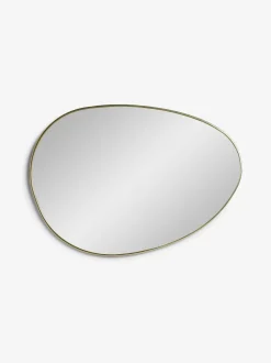 Ronde badkamerwandspiegel met rond siersteentje
