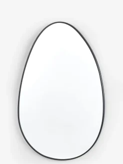 Ronde badkamerwandspiegel met rond siersteentje