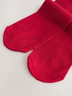 Rood - 80 Denier schoolmaillot