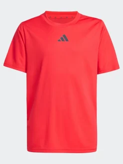 Rood - adidas Train Essentials 3-Strepen Kids T-shirt & Shorts Set
