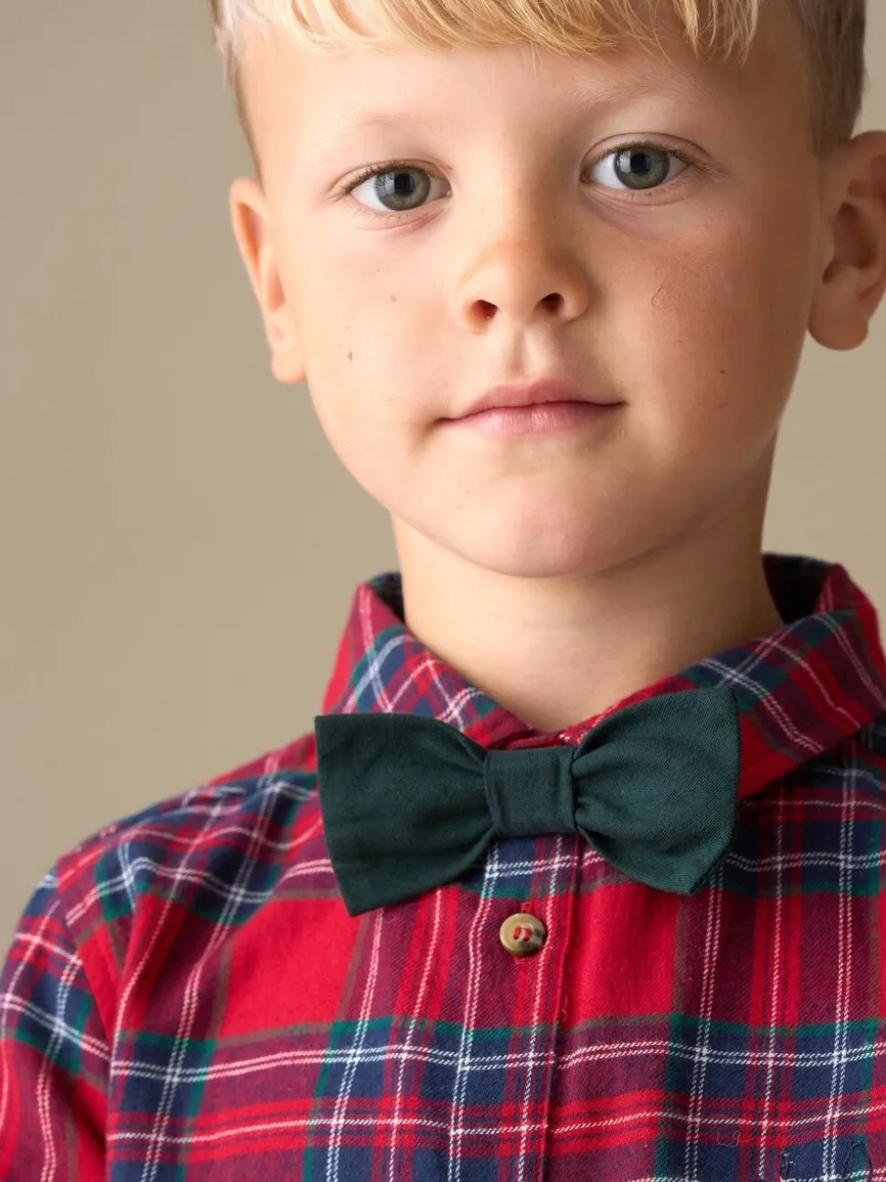 Rood - Angel & Rocket Camden Brushed Shirt With Bow Tie