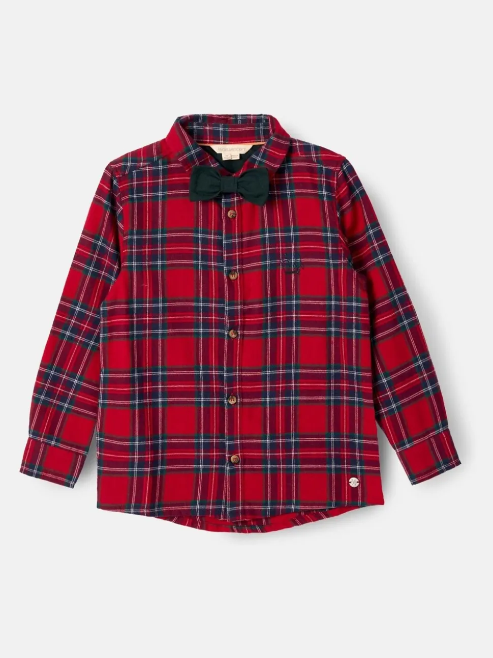 Rood - Angel & Rocket Camden Brushed Shirt With Bow Tie