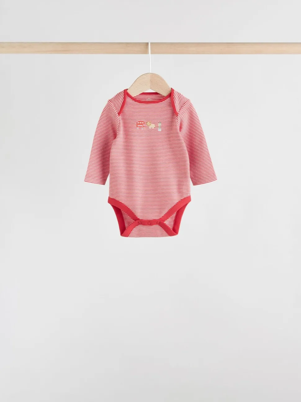 Rood - Baby London Bodysuits met lange mouwen 5 Pack