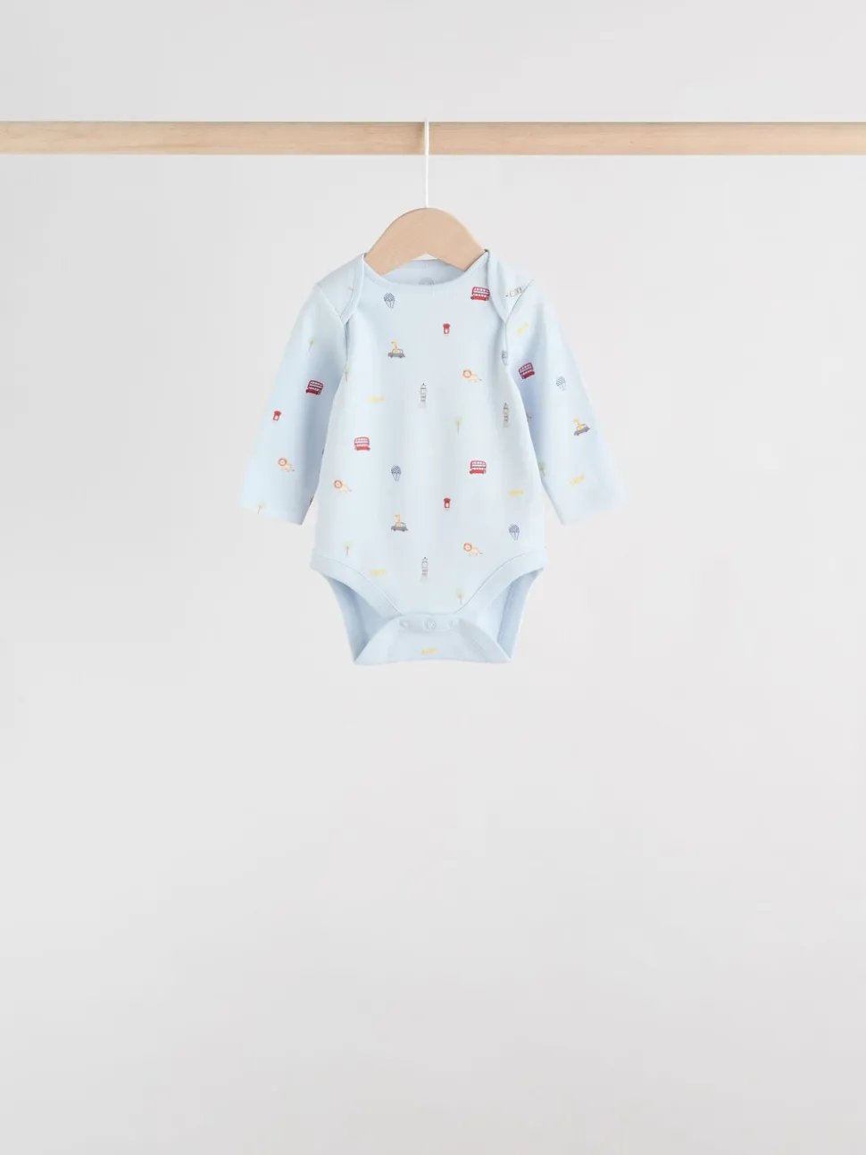 Rood - Baby London Bodysuits met lange mouwen 5 Pack