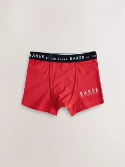 Rood - Baker by Ted Baker jongens boxershorts verpakking van 5