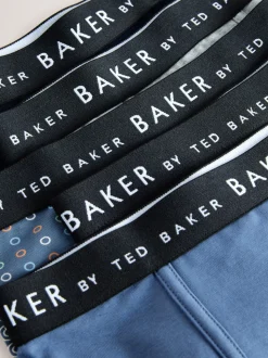 Rood - Baker by Ted Baker jongens boxershorts verpakking van 5