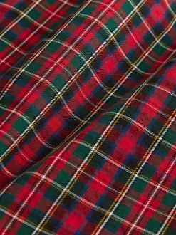 Rood - Geruite blouse met ruches aan de kraag (3-16jaar)